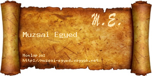 Muzsai Egyed névjegykártya